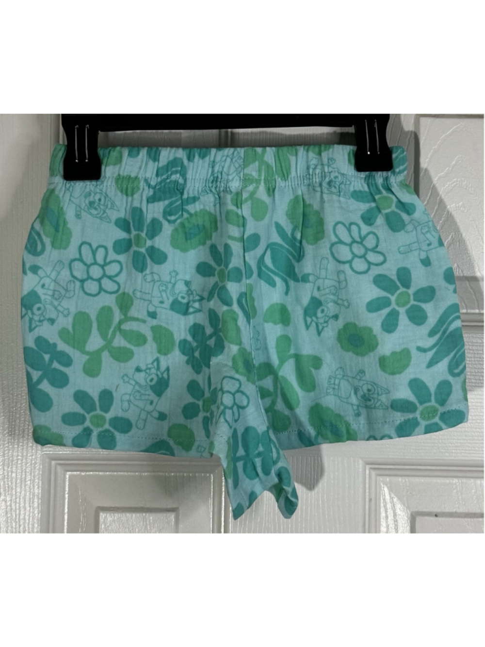 Girls' Bluey Cabana Shorts Blue Size Small